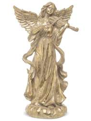 Figurka Anioł ze skrzypcami złoty 30,5x17x11,5 cm