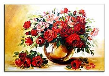 Obraz - Roze - olejny, ręcznie malowany 60x90cm
