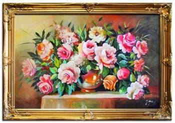 Obraz "Roze" ręcznie malowany 75x105cm
