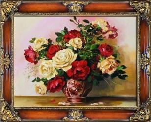 Obraz "Roze" ręcznie malowany 85x115cm