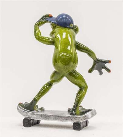 Figurka Żaba ozdoba ceramika skater