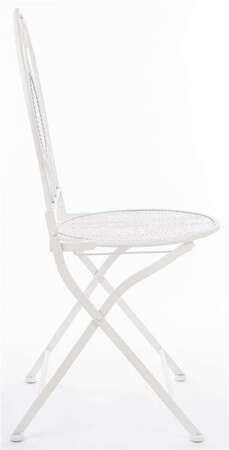 Krzesło metalowe Ogrodowe Białe 