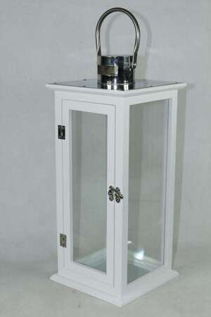 Lampion Klasyczny biały 49x17,5x17,5 cm