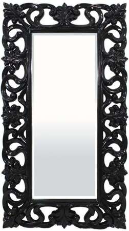 Lustro stylowe barokowe czarna rama 168x92x4,5 cm