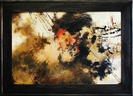 Obraz - Abstrakcje - olejny, ręcznie malowany 82x112cm