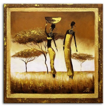 Obraz - Afryka - olejny, ręcznie malowany 60x60cm