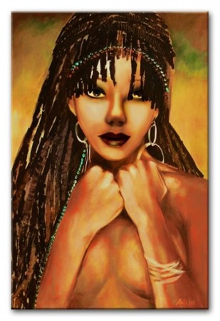 Obraz "Afryka" ręcznie malowany 50x70cm