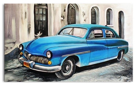 Obraz "Automobile" ręcznie malowany 200x125cm