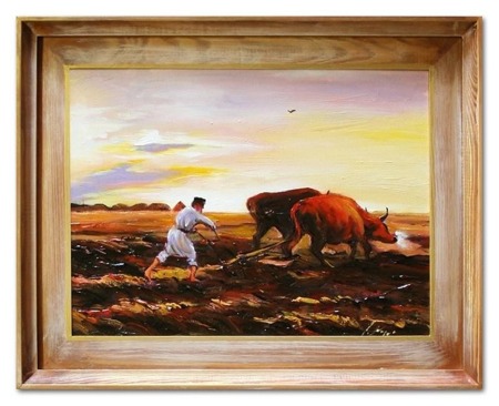 Obraz - Józef Chełmoński - olejny, ręcznie malowany 37x47cm