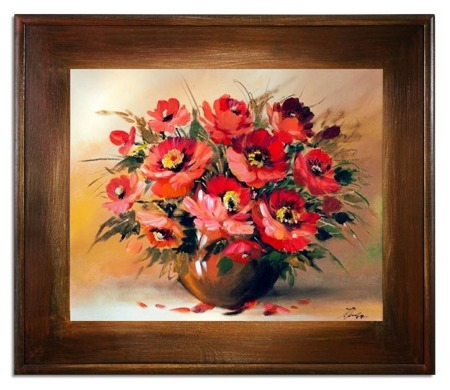 Obraz "Maki" ręcznie malowany 61x71cm