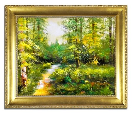 Obraz - Pejzaz tradycyjny - olejny, ręcznie malowany 54x63cm