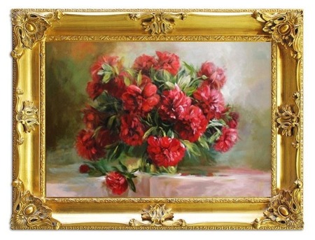 Obraz "Piwonie" ręcznie malowany 85x115cm