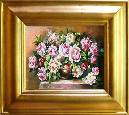 Obraz "Roze" ręcznie malowany 43x48cm