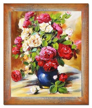 Obraz "Roze" ręcznie malowany 65x64cm