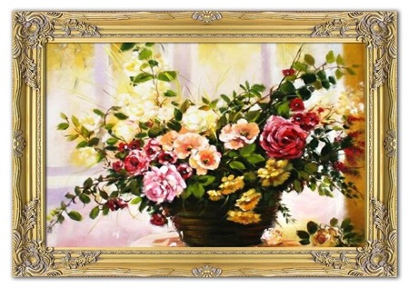 Obraz "Roze" ręcznie malowany 75x105cm