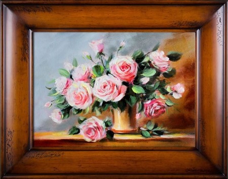 Obraz "Roze" ręcznie malowany 76x96cm