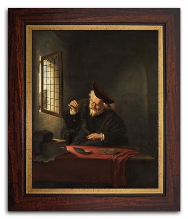 Obraz "Żyd na szczęście" reprodukcja 26x31cm