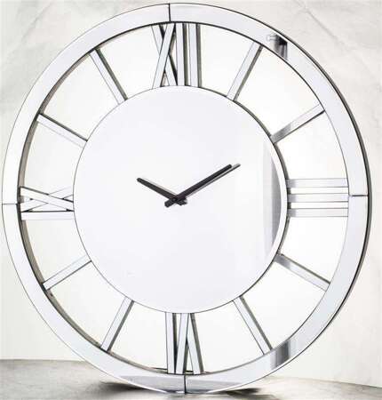 Zegar srebrny Koło Rzymski 60x60x3 cm