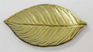 Dekoracyjna Ozdobna Podstawka liść złoty 1,5x20x14