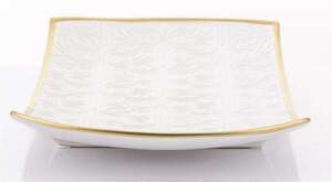 Dekoracyjna Taca ceramiczna kolor biały wys.5cm